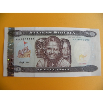 bankovka 20 eritrejských nakf/1997
