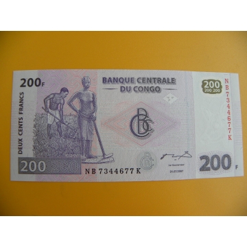 bankovka 200 konžských franků/2007