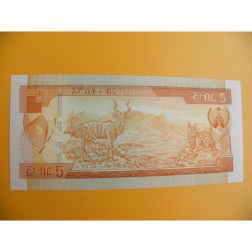 bankovka 5  etiopských birrů/1991