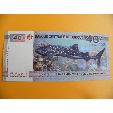 bankovka 40 džibutských franků/2017