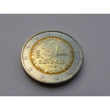 Euro mince - SLOVENSKO 20 let od založení Višegrádské skupiny  UNC 2011