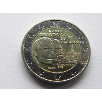 Euro mince - LUCEMBURSKO -Uctívá 100. výročí korunovace velkovévodkyně Marie-Adeleide UNC 2012