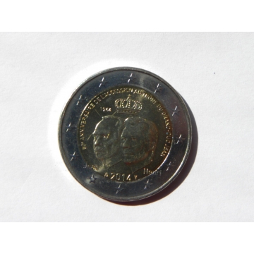 2 euro mince sběratelské Lucembursko 2014 UNC - Nástup na trůn