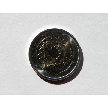 2 euro mince 30 let Evropské vlajky Lotyšsko 2015-UNC