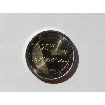 2 euro mince sběratelské Slovinsko 2016 - 25 let nezávislosti  UNC