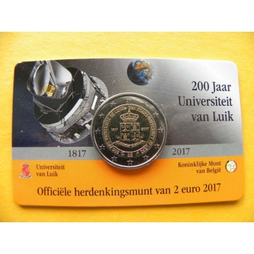 2 euro mince sběratelské Belgie 2017 - Univerzita v Lutychu NL - UNC