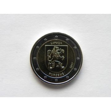 2 euro mince sběratelské Lotyšsko 2017 UNC - Courland - zv.r.