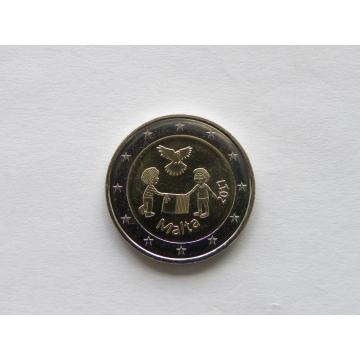 2 euro mince sběratelské Malta 2017 UNC - Solidarita a mír - zv.r. 