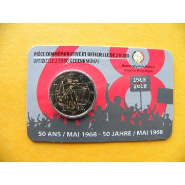 2 euro mince sběratelské Belgie 2018 - Květen 1968 - UNC