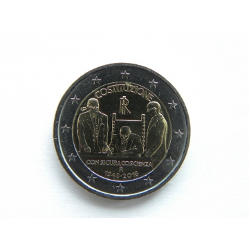 2 euro mince sběratelské Itálie 2018 - Ústava - UNC