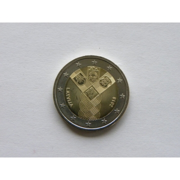 2 euro mince sběratelské Lotyšsko 2018 - Nezávislost - UNC