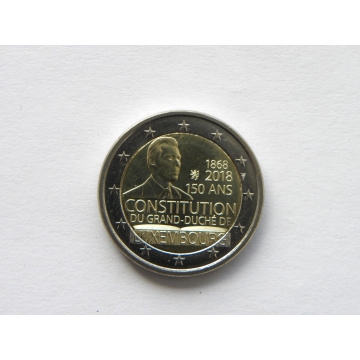 2 euro mince sběratelské Lucembursko ústava 2018 - z ruličky - UNC