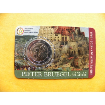 2 euro mince sběratelské Belgie 2019 - Bruegel NL - karta