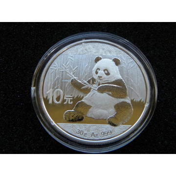 Stříbrná mince China Panda - 30g - 2017