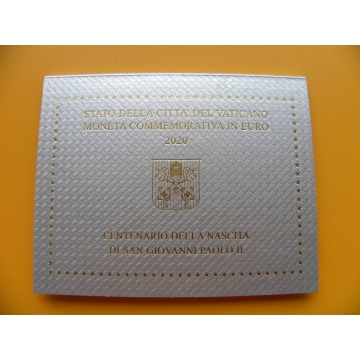 2 euro mince sběratelské Vatikán 2020 - Jan Pavel II - UNC