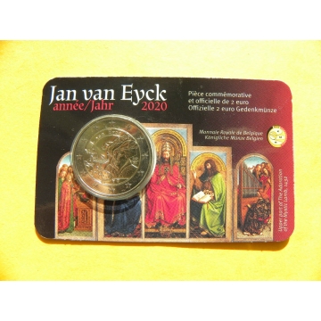 2 euro mince sběratelské Belgie 2020 - Eyck - UNC -karta