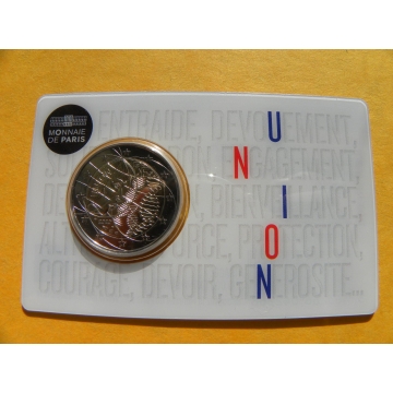2 euro mince sběratelské Francie 2020 -Lékařství Union - UNC -karta