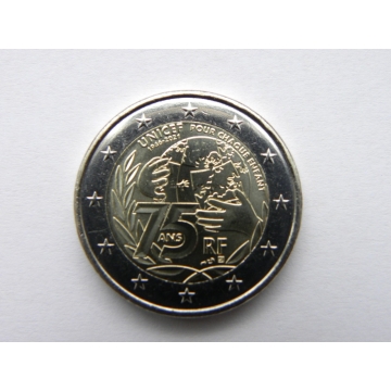 2 euro mince sběratelské Francie 2021 - UNICEF - UNC
