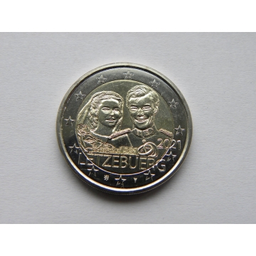 2 euro mince sběratelské Lucembursko 2021 - svatba reliéf - UNC