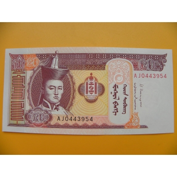 bankovka 20 mongolských tugriků/2013