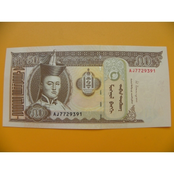 bankovka 50 mongolských tugriků/2013