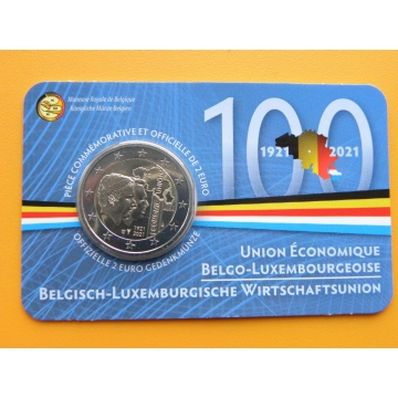 2 euro mince sběratelské Belgie 2021 - Unie - UNC