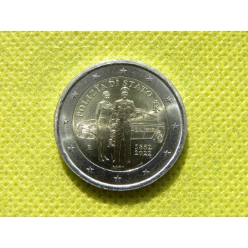2 euro mince sběratelské Itálie 2022 - Policie - UNC