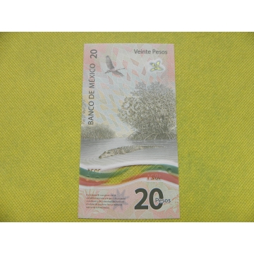 bankovka 20 pesos Mexiko 2021 série AK