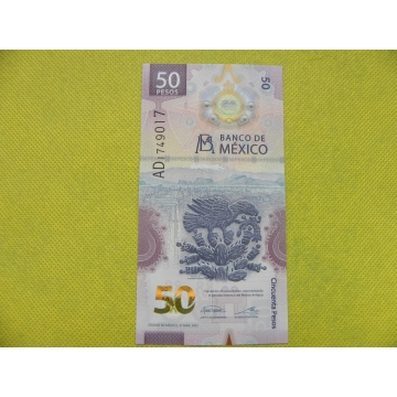 bankovka 50 pesos Mexiko 2021 - polymer