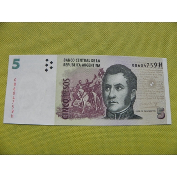 bankovka 5 pesos - 2013