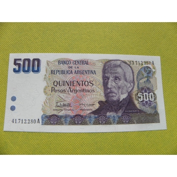 bankovka  500 pesos - 1984