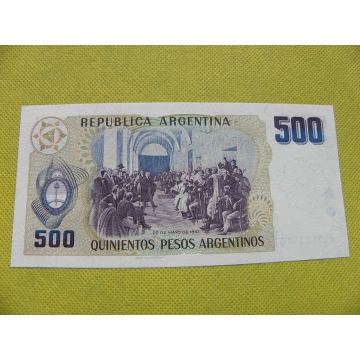 bankovka  500 pesos - 1984