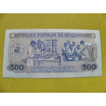 bankovka  500 meticais - 1989 