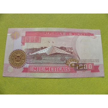 bankovka  1000 meticais - 1991 