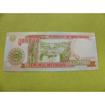 bankovka  100 000 meticais - 1993