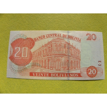 bankovka 20 bolivianos 2015