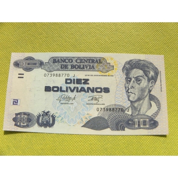 bankovka 10 bolivianos - 2005