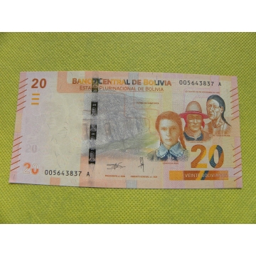 bankovka 20 bolivianos - 2018