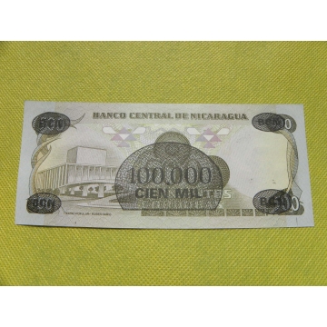 bankovka 100 000 cordobas - 1987