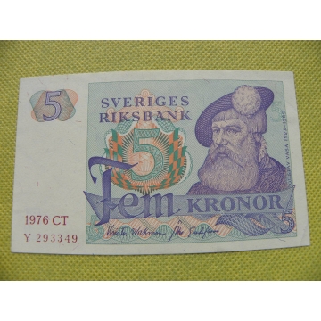 bankovka 5 kronor 1976