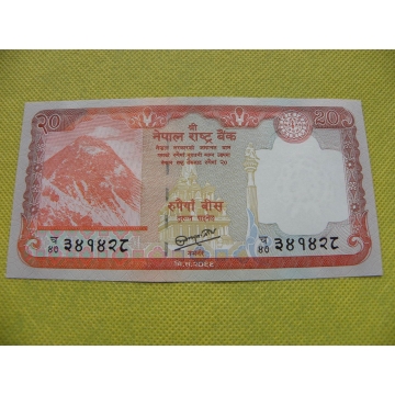 bankovka 20 rupees 2012