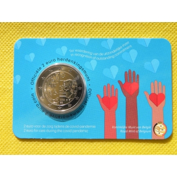 2 euro mince sběratelské Belgie 2022 - BU karta