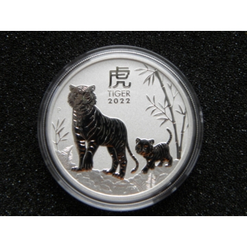 Stříbrná mince Lunar III. Year of the Tiger (rok Tygra)1 OZ 2022 