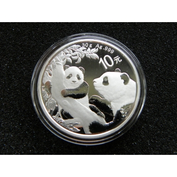 Stříbrná mince China Panda - 30g - 2021