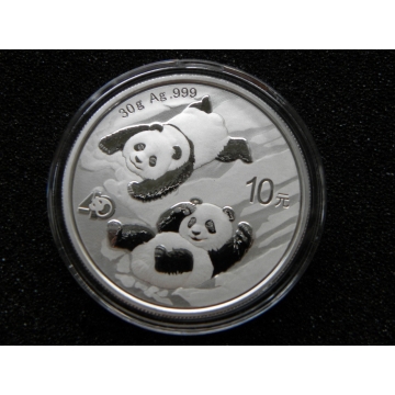 Stříbrná mince China Panda - 30g - 2022