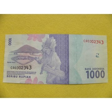 bankovka 1000 rupií Indonésie 2016 