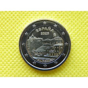 2 euro mince sběratelské Španělsko 2023 - Cáceres - UNC