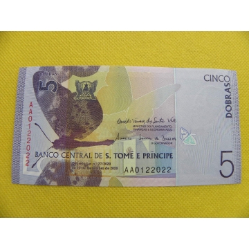 bankovka 5 dobras - Saint Thomas a Prince 2020 /UNC