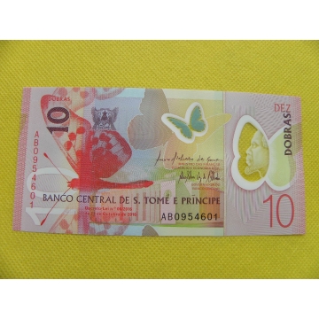 bankovka 10 dobras - Saint Thomas a Prince 2016 /UNC-polymer