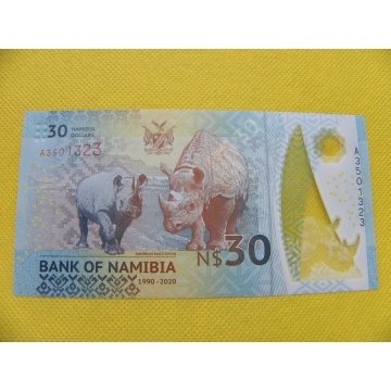 bankovka 30 dollars - Namibia 2020 výroční /UNC - polymer
